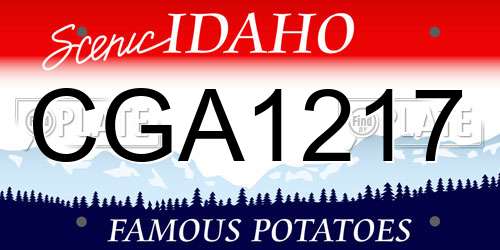 CGA1217 Idaho License Plate