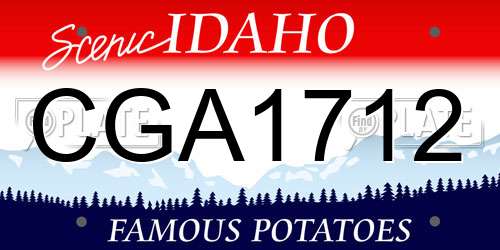 CGA1712 Idaho License Plate