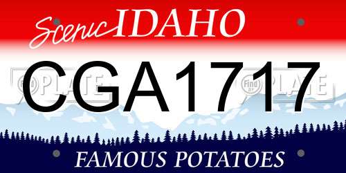 CGA1717 Idaho License Plate