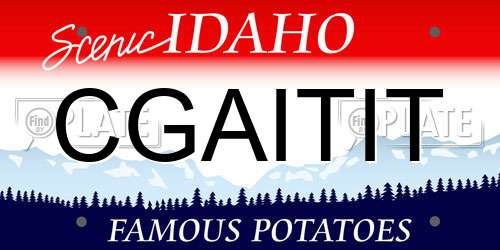 CGAITIT Idaho License Plate