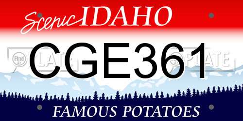 CGE361 Idaho License Plate