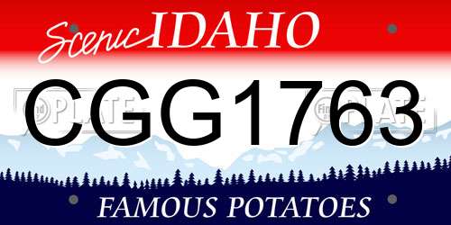 CGG1763 Idaho License Plate