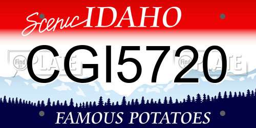CGI5720 Idaho License Plate
