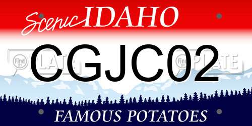 CGJC02 Idaho License Plate