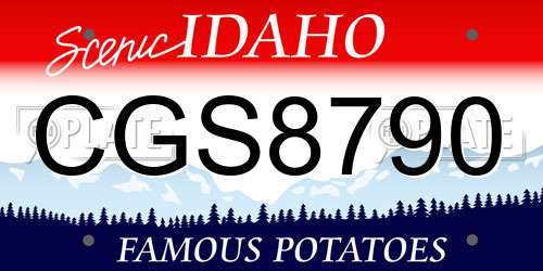 CGS8790 Idaho License Plate