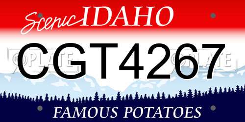 CGT4267 Idaho License Plate