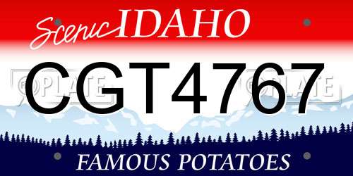 CGT4767 Idaho License Plate