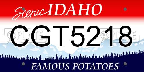 CGT5218 Idaho License Plate