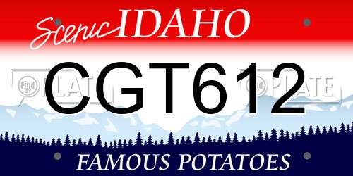 CGT612 Idaho License Plate