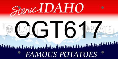 CGT617 Idaho License Plate