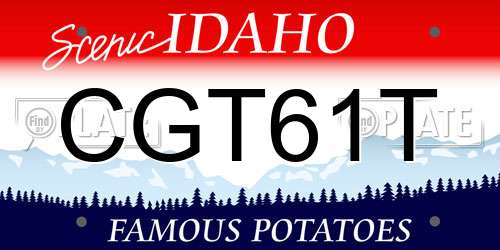 CGT61T Idaho License Plate