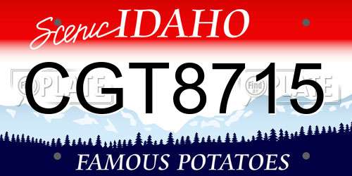 CGT8715 Idaho License Plate