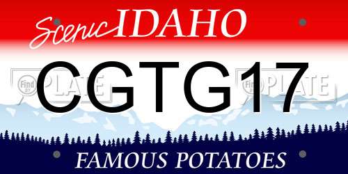 CGTG17 Idaho License Plate