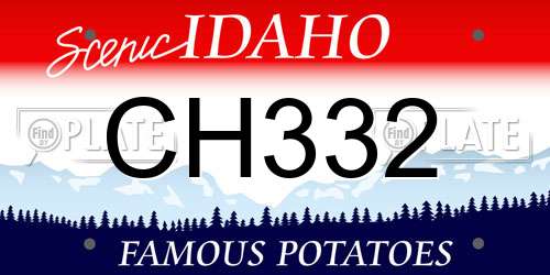 CH332 Idaho License Plate