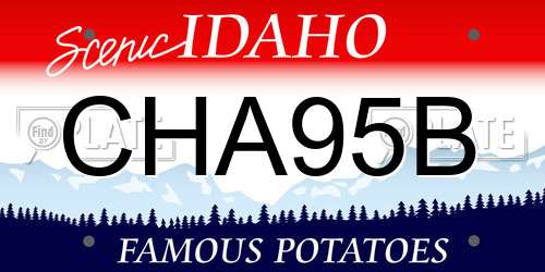 CHA95B Idaho License Plate
