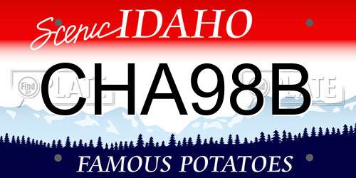 CHA98B Idaho License Plate