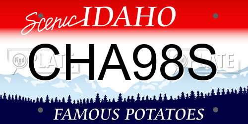 CHA98S Idaho License Plate