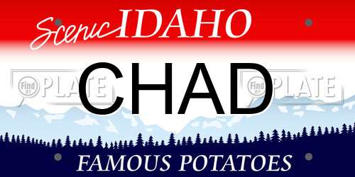 CHAD Idaho License Plate