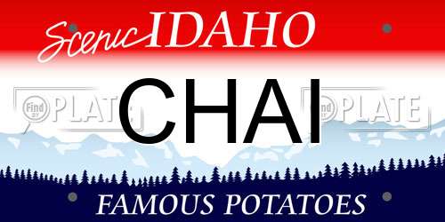 CHAI Idaho License Plate