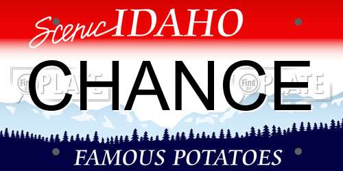 CHANCE Idaho License Plate