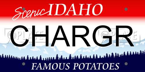 CHARGR Idaho License Plate