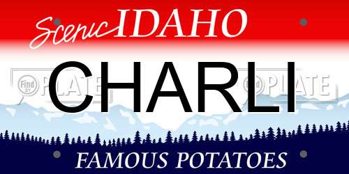 CHARLI Idaho License Plate