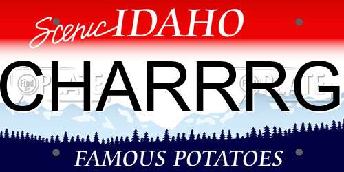 CHARRRG Idaho License Plate