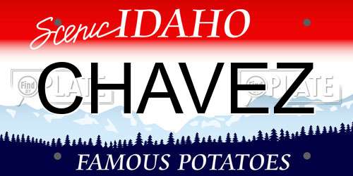 CHAVEZ Idaho License Plate