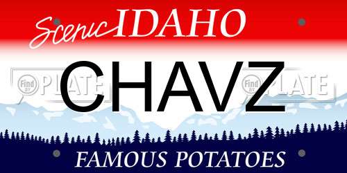 CHAVZ Idaho License Plate