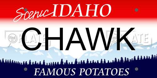 CHAWK Idaho License Plate