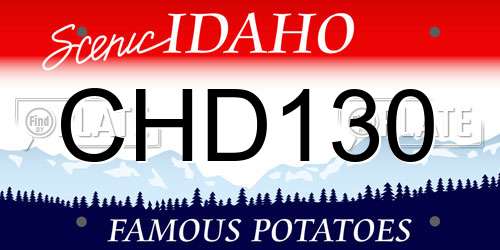CHD130 Idaho License Plate
