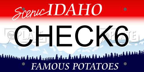 CHECK6 Idaho License Plate