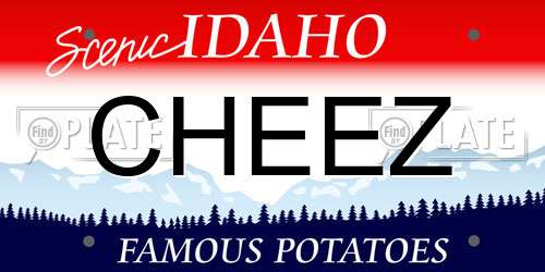 CHEEZ Idaho License Plate