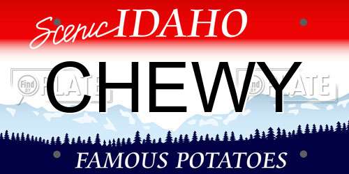 CHEWY Idaho License Plate