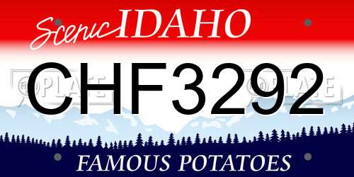 CHF3292 Idaho License Plate