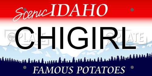 CHIGIRL Idaho License Plate