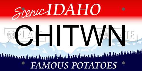 CHITWN Idaho License Plate