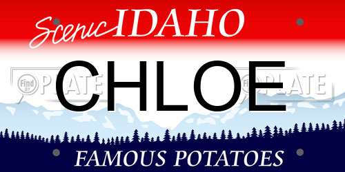 CHLOE Idaho License Plate