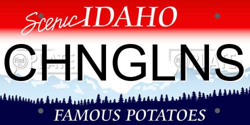 CHNGLNS Idaho License Plate