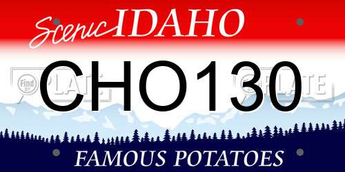 CHO130 Idaho License Plate