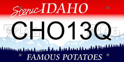 CHO13Q Idaho License Plate