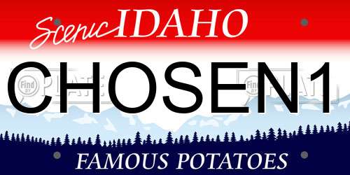 CHOSEN1 Idaho License Plate