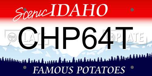 CHP64T Idaho License Plate