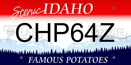 CHP64Z Idaho License Plate