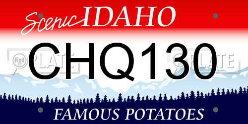 CHQ130 Idaho License Plate