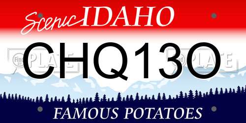 CHQ13O Idaho License Plate