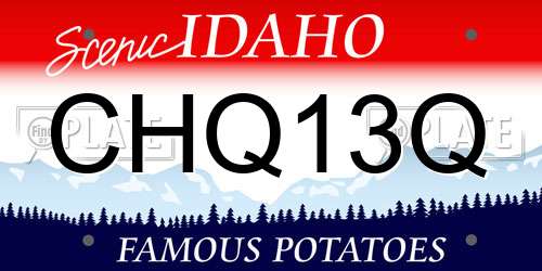 CHQ13Q Idaho License Plate