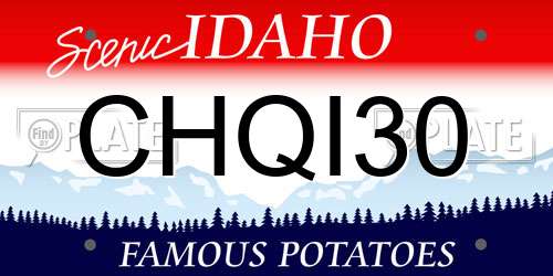 CHQI30 Idaho License Plate