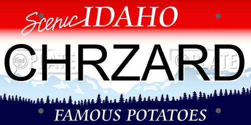 CHRZARD Idaho License Plate