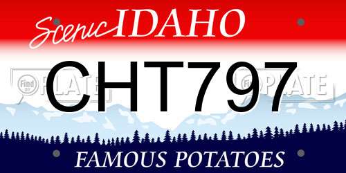 CHT797 Idaho License Plate